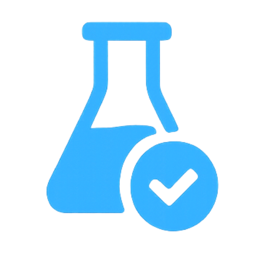 A blue beaker next to a tick